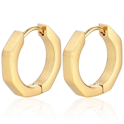 1 Piece Fashion Square Star Heart Shape 201 Stainless Steel 18K Gold Plated Earrings