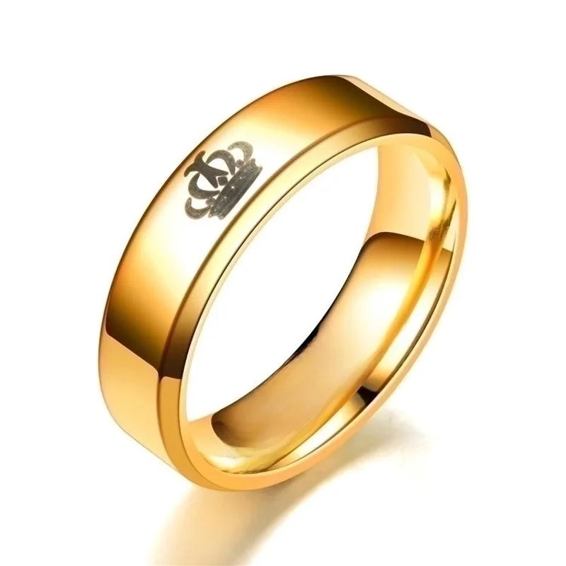 Fashion Crown Stainless Steel No Inlaid Stainless Steel Rings