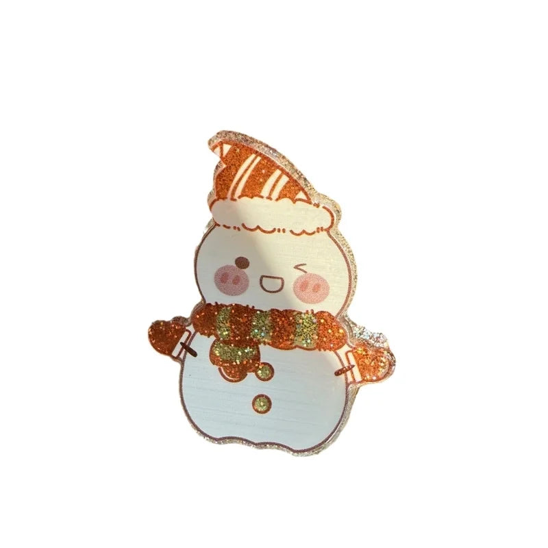 Cute Women's Christmas Tree Santa Claus Christmas Socks Arylic Hair Claws