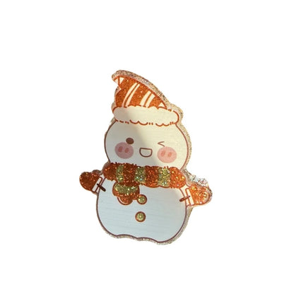 Cute Women's Christmas Tree Santa Claus Christmas Socks Arylic Hair Claws