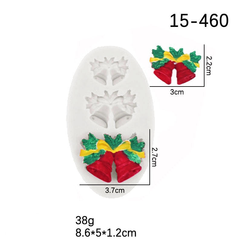 Christmas Casual Elegant Cute Christmas Hat Christmas Socks Silica Gel Kitchen Molds 1 Piece 1 Set