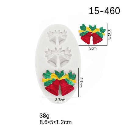 Christmas Casual Elegant Cute Christmas Hat Christmas Socks Silica Gel Kitchen Molds 1 Piece 1 Set
