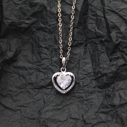 10 Pieces Casual Elegant Basic Moon Heart Shape Bow Knot Titanium Steel Copper Zircon Plating Inlay Pendant Necklace