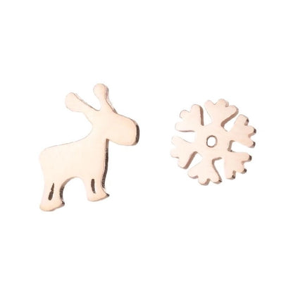 1 Pair Fashion Christmas Tree Plating 304 Stainless Steel 18K Gold Plated Ear Studs