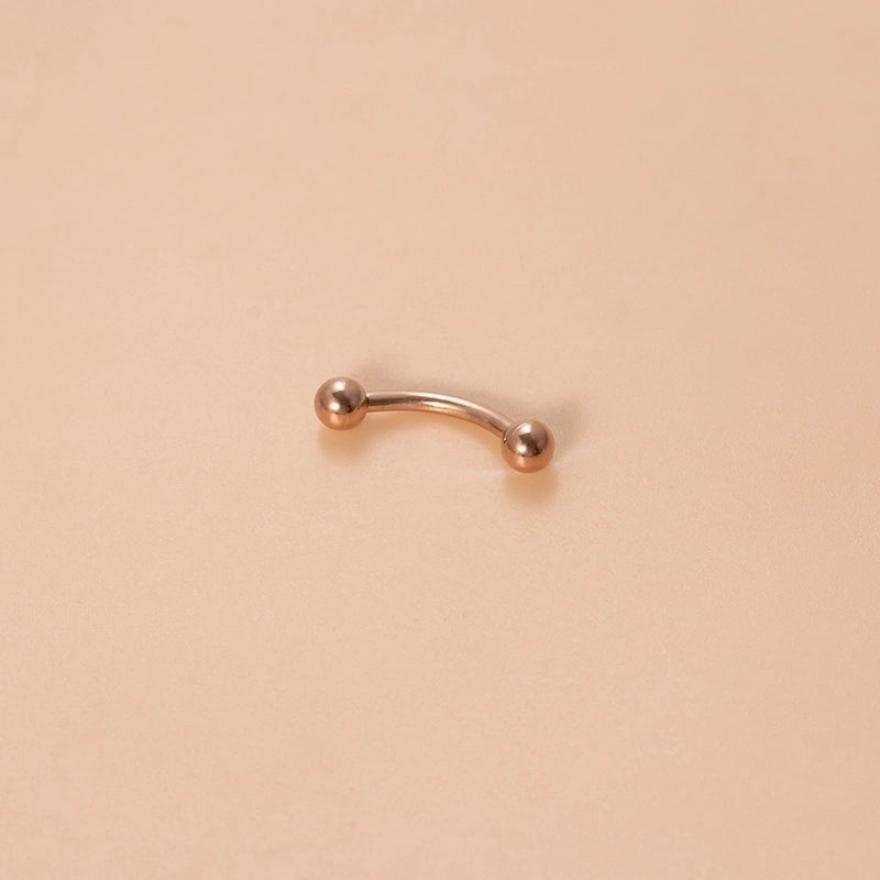 Classic Style Ball Pure Titanium Plating 18k Gold Plated Lip Stud Eyebrow Nails Ear Studs