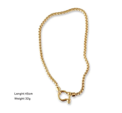 Minimalist Geometric Solid Color Titanium Steel Pendant Necklace