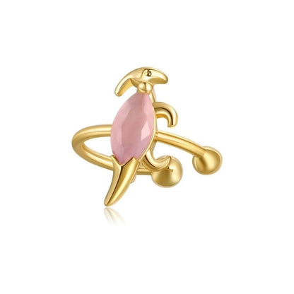 Fashion Dinosaur Copper Artificial Gemstones Earrings