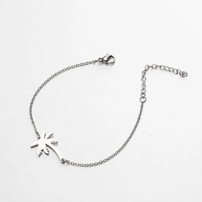 Minimalist Tree Coconut Tree Lotus 201 Stainless Steel Bracelets In Bulk