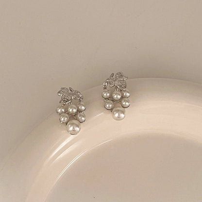 Elegant Luxury Long Tassel Pearl Earrings Niche Design High-grade Internet Celebrity Hot Earrings Earrings Earrings For Women