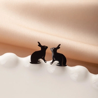 1 Pair Cute Minimalist Dog Cat Flower Polishing Hollow Out 304 Stainless Steel 18K Gold Plated Ear Studs