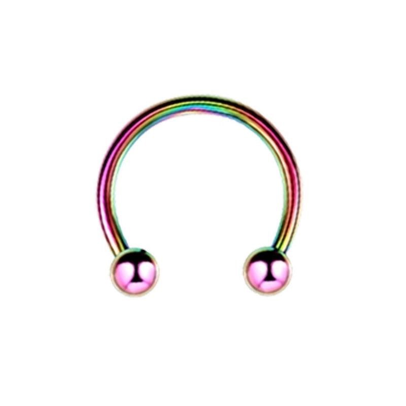 Classic Style Solid Color Stainless Steel Nose Ring In Bulk