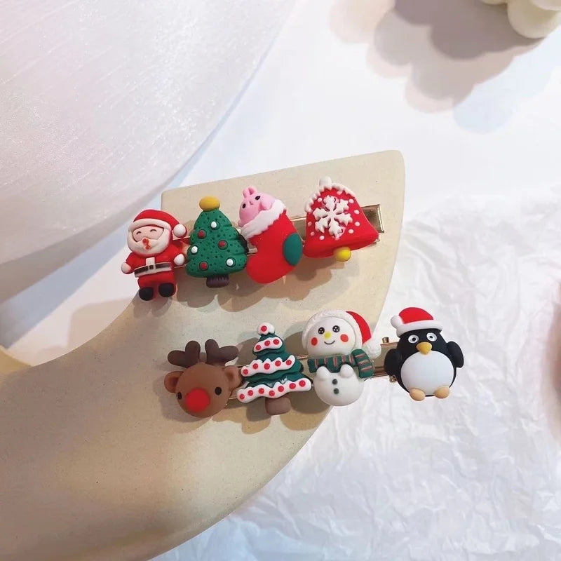 Christmas Cute Santa Claus Snowman Plastic Resin