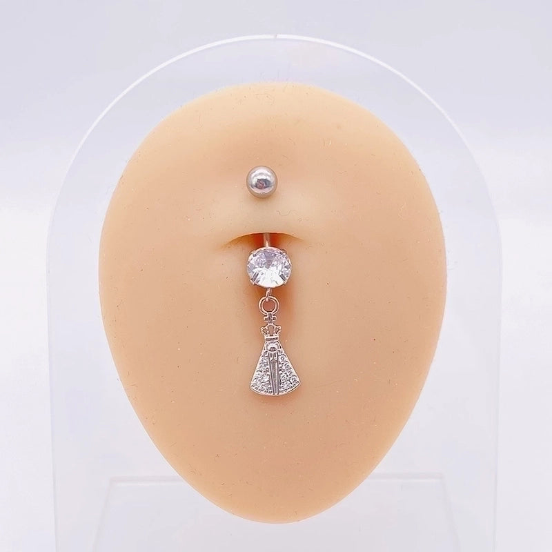 1 Piece Fashion Star Heart Shape Butterfly Stainless Steel Inlay Zircon Belly Ring
