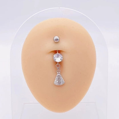 1 Piece Fashion Star Heart Shape Butterfly Stainless Steel Inlay Zircon Belly Ring