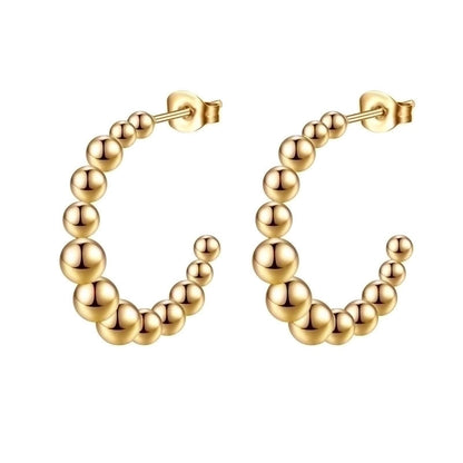 1 Pair Fashion Solid Color Plating 201 Stainless Steel 18K Gold Plated Earrings