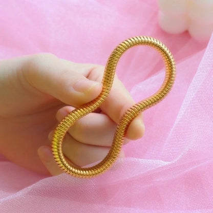 Streetwear Solid Color 304 Stainless Steel 18K Gold Plated Bangle In Bulk