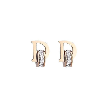 1 Pair Elegant Sweet Streetwear Geometric Plating Titanium Steel Earrings