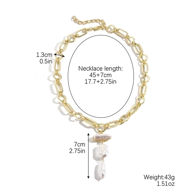 Minimalist Classic Style Solid Color Imitation Pearl Alloy Necklace