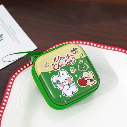 Unisex Animal Christmas Hat Tinplate Zipper Coin Purses