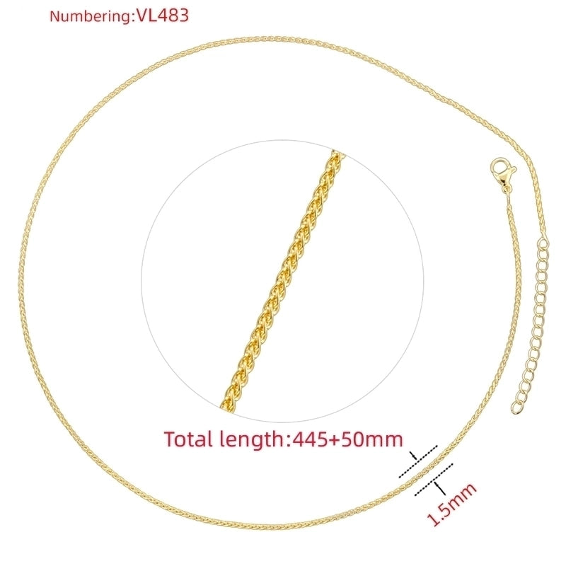 Hip-Hop Minimalist Solid Color Copper 18K Gold Plated Necklace