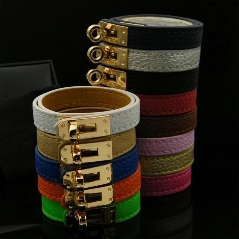 Copper Hip-Hop Retro Patchwork Solid Color Bangle