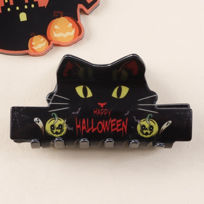 Halloween Funny Women's Pumpkin Cat Skull PVC Hair Claws