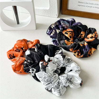 Hip-Hop Funny Halloween Pattern Printing Pumpkin Cloth Hair Tie