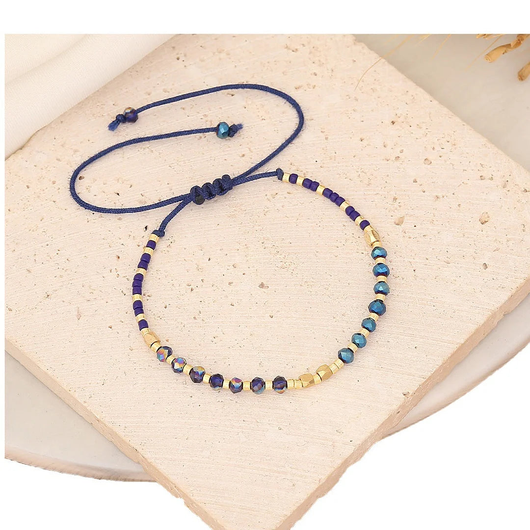 Women Artificial Crystal Knitting Bracelets