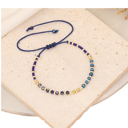 Women Artificial Crystal Knitting Bracelets