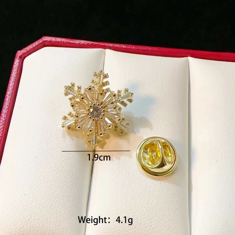 Sweet Pin Rabbit Swan Snowflake Copper Plating Women's Brooches