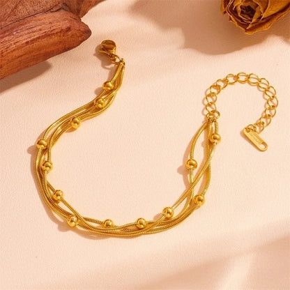 Sweet Minimalist Star Heart Shape Butterfly Titanium Steel 18K Gold Plated Bracelets Anklet