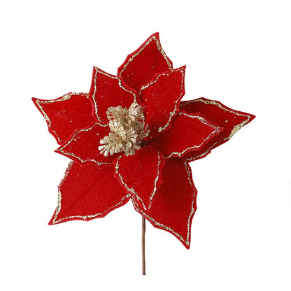 30cm Velvet Red Christmas Flower National Day Decoration Accessories Hanging Diy Vase Arrangement Props