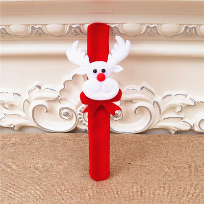 Luminous Style Christmas Small Gifts For Children Christmas Creative Gift With Lights Old Man Snowman Slap Bracelet Pop Bracelet