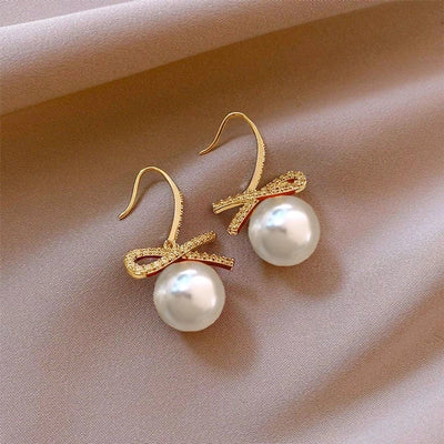 1 Pair Minimalist Round Inlay Alloy Zircon Ear Studs