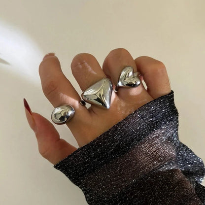 Minimalist Classic Style Solid Color 316L Stainless Steel Plating Stainless Steel Rings