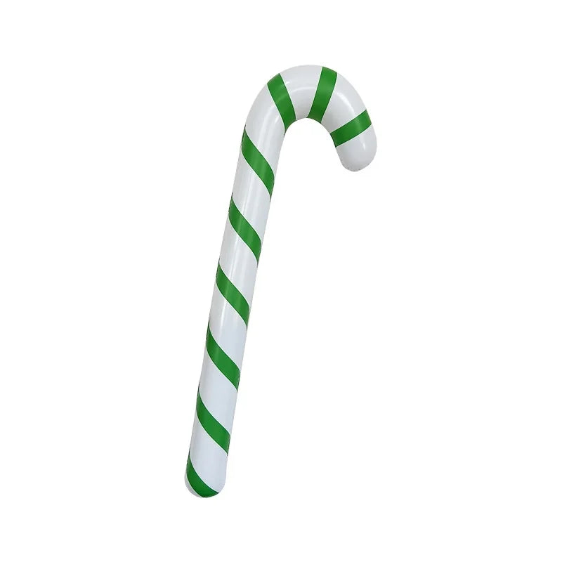 Christmas Decoration Inflatable Candy Cane Balloon Christmas Tree Crutch Decoration Indoor And Outdoor Holiday Decoration