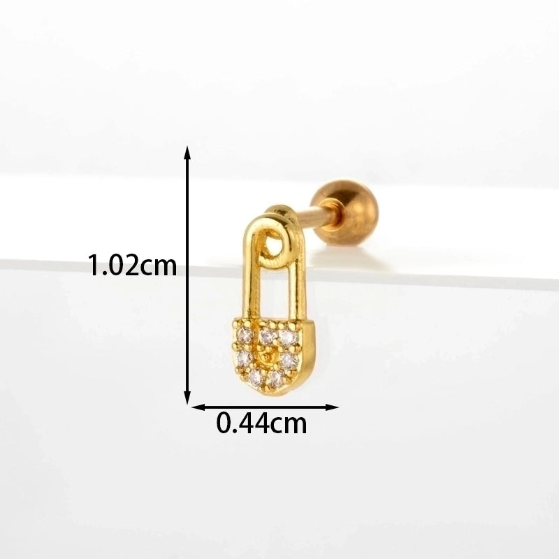 Ear Cartilage Rings & Studs Flower 316L Stainless Steel Copper