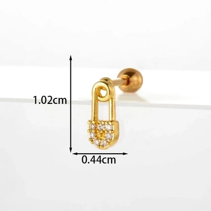 Ear Cartilage Rings & Studs Flower 316L Stainless Steel Copper