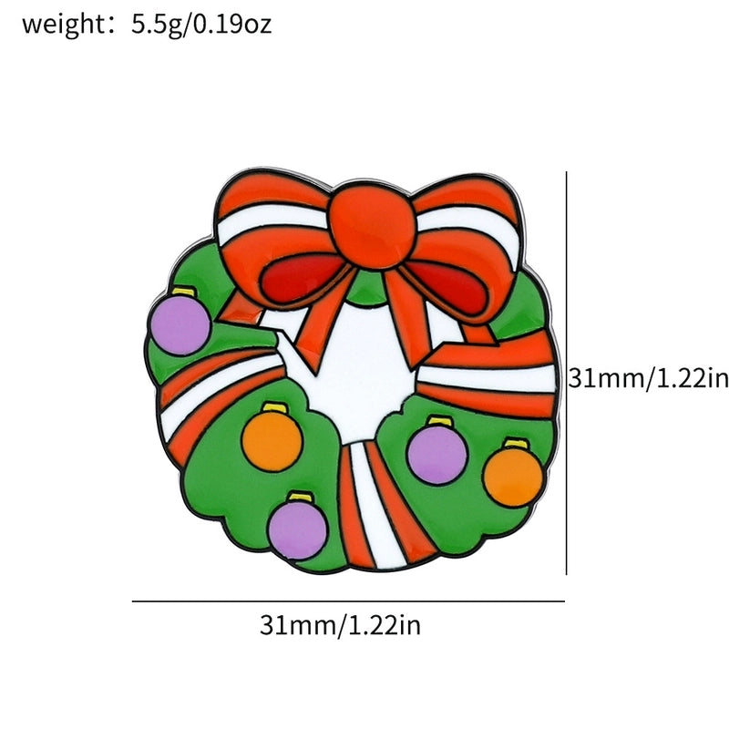 Cute Pin Christmas Tree Santa Claus Snowman Alloy Cartoon Enamel Unisex Brooches