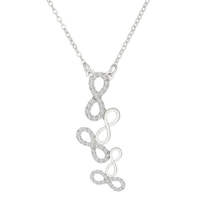 Casual Minimalist Cross Infinity Heart Shape Titanium Steel Copper Plating Hollow Out Inlay Crystal Rhinestones Zircon 18k Gold Plated Gold Plated Silver Plated Pendant Necklace