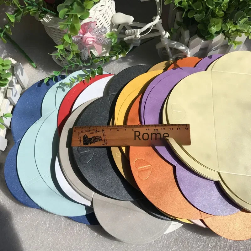 15.5*10.5cm Large Love Buckle Pearlescent Envelope High-grade Thick Postcard Storage Envelope