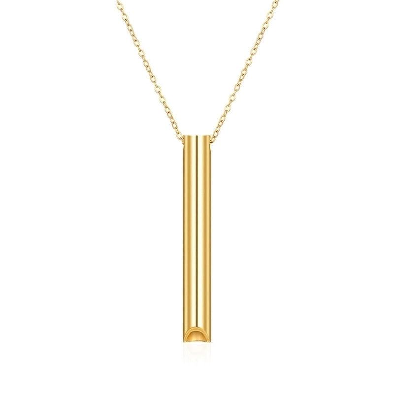 Minimalist Classic Style Solid Color 304 Stainless Steel Plating Pendant Necklace