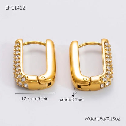 1 Pair Minimalist Sun Hippocampus Solid Color Pearl Inlay 304 Stainless Steel Turquoise Zircon Drop Earrings Earrings