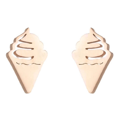 1 Pair Halloween Fashion Smile Face Star Skull Plating Hollow Out Stainless Steel Ear Studs