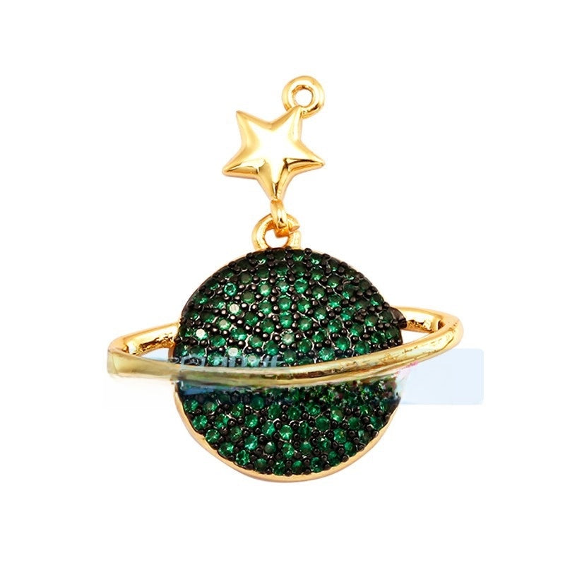 1 Piece Copper Geometric Heart Shape Snowflake Pendant Jewelry Accessories