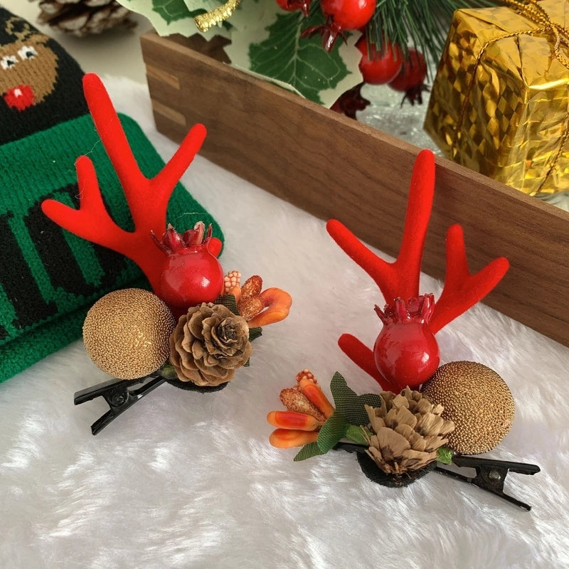 Christmas Cute Antlers Plastic Daily Hairpin