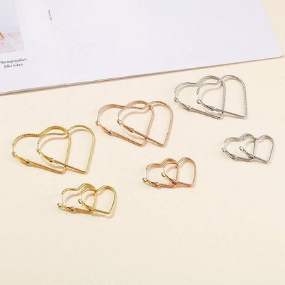Fashion Letter Plating Titanium Steel 18K Gold Plated Earrings