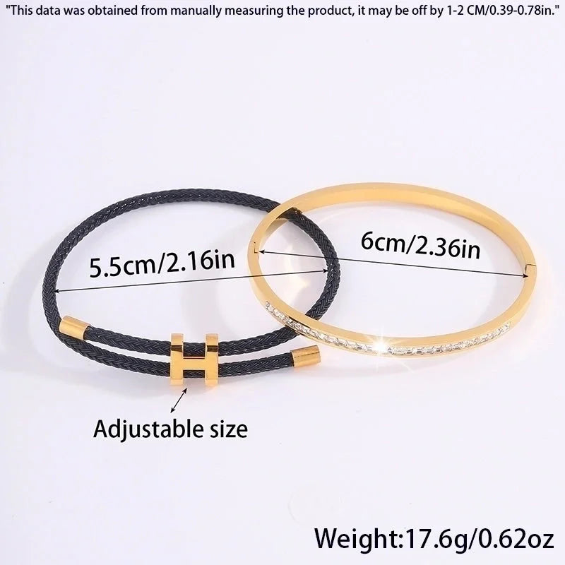 Casual Minimalist Classic Style Solid Color 304 Stainless Steel Bangle In Bulk