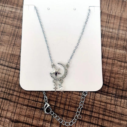 Minimalist Square Flower Bow Knot Alloy Inlay Artificial Pearls Rhinestones Women\'s Necklace