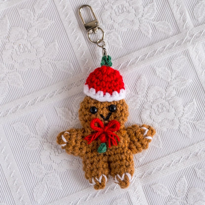 Cute Gingerbread Plush Christmas Bag Pendant Keychain